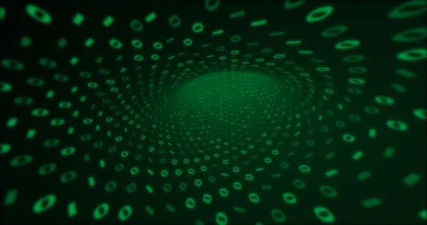 Green Neon Digital binary tunnel. Seamless   background for network, big data, data center, server, internet, digital event. 3D render 3D illustration