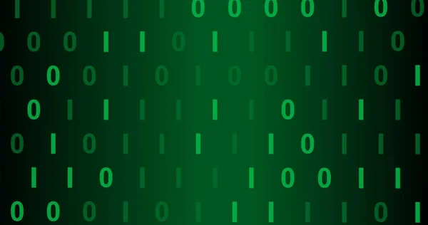 Green Neon Digital binary background. Seamless   background for network, big data, data center, server, internet, digital event. 3D render 3D illustration