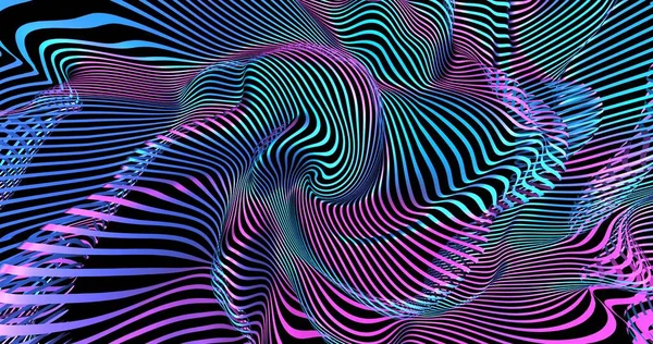 Flüoresan sıvı renklerde neon arka plan. Ultraviyole soyut mavi, mor, pembe renk. - Evet. Sanal gerçeklik tasarımı 3D görüntüleme
