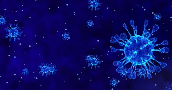 Koronavirové Buňky Covid Infekční Onemocnění Rychlá Přenosová Nemoc Vysoká Koncentrace — Stock fotografie