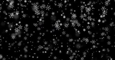 Düşen Kar Tanelerinin Büyüleyici Döngüsü Güzel Bir Noel Arkaplanı Yarattı, Bayram Temalı Gösteriler ve Kutlamalar İçin Mükemmel. Yüksek kalite 4k görüntü