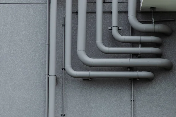 Boru hattı sistemi gri duvar