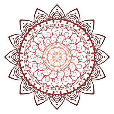 Lüks süs Mandala tasarım arka plan Gökkuşağı rengi, çok renkli. Vektör Illustration