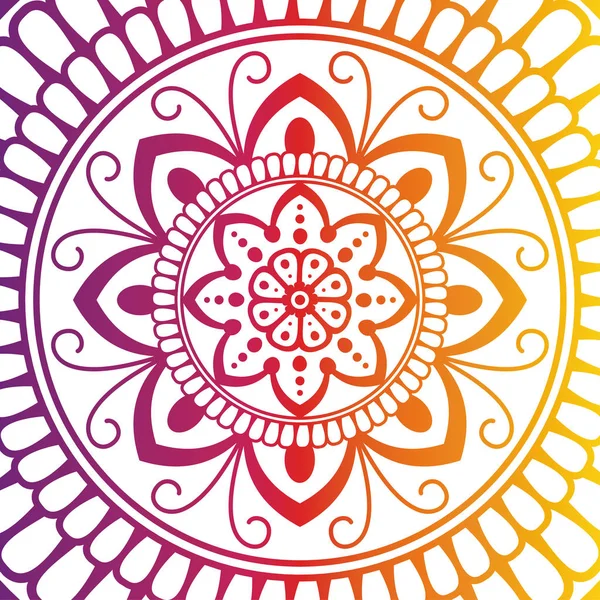 Diseño ornamental de lujo mandala fondo color arco iris, multicolor. Ilustración vectorial — Vector de stock