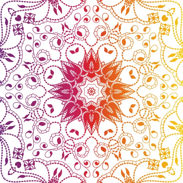 Luxus ornamentalen Mandala-Design Hintergrund Regenbogenfarbe, mehrfarbig. Vektorillustration — Stockvektor