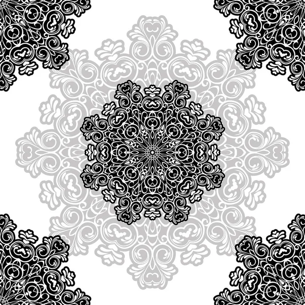 Desenhos para colorir para adultos e crianças mais velhas. pintura, flor  mandala. Islâmico, árabe, indiano. Preto e branco. Padrão vintage ornamento  decorativo artesanal. Elemento de design vetorial real imagem vetorial de  nastusha2407.mail.ru©