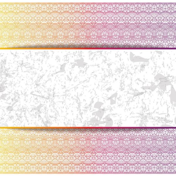 Frauen-Spitze nahtlosen Hintergrund. Blumen exquisite Vintage-Muster, breite handgefertigte Ornamente. Ethnische Stoffe, Motive für Kleidung, Kleidung, Verpackung, Beschilderung und Website. Regenbogenfarbe. Vektor Folge 10 Stockillustration