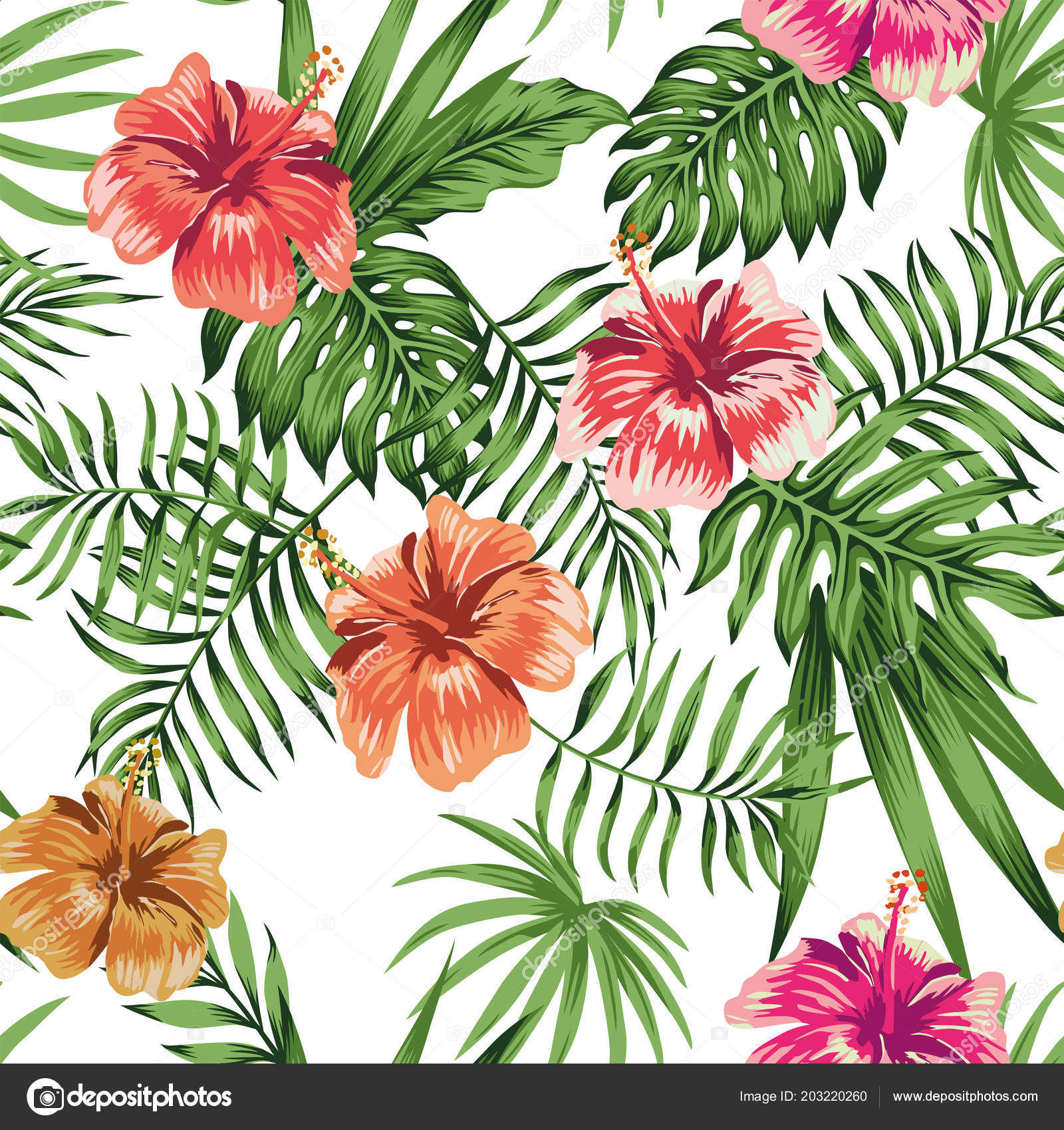 purple hawaiian flowers background