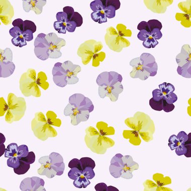 Çok renkli el çekilmiş anemon çiçekleri seamless modeli