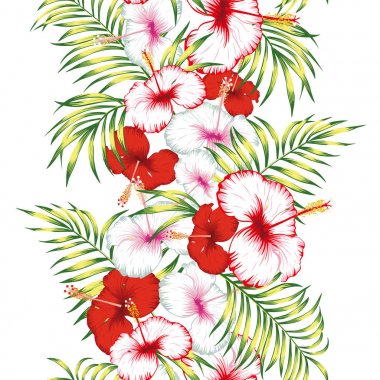 Çiçek kurdele dikişsiz illüstrasyon