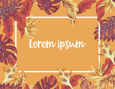 Sonbahar turuncu orman sınır deseni