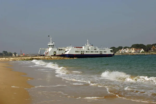 Travessia Balsa Cadeia Sandbanks Para Studland Dorset Reino Unido Vista — Fotografia de Stock