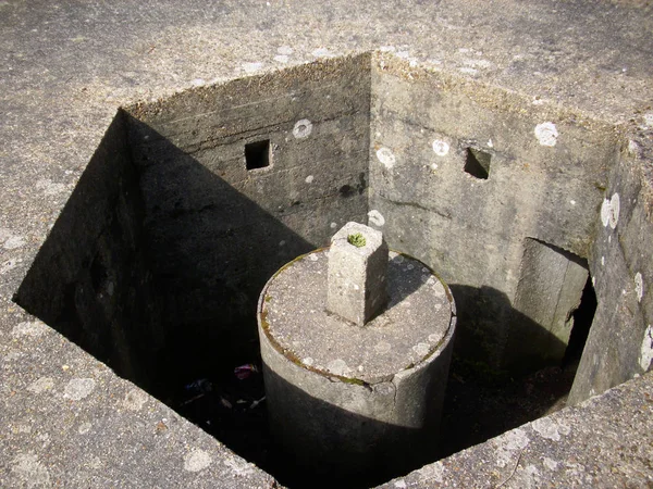 Een Wereldoorlog Twee Concrete Pillendoos Aan Oostkust Van Engeland Toont — Stockfoto