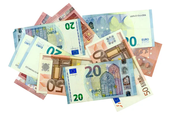 Billetes Dinero Euros Esparcidos Por Todo Lugar Que Sugiere Una —  Fotos de Stock