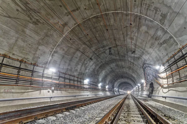 The Beskid tunnel. New railway tunnel in Carpathian mountains, Ukraine