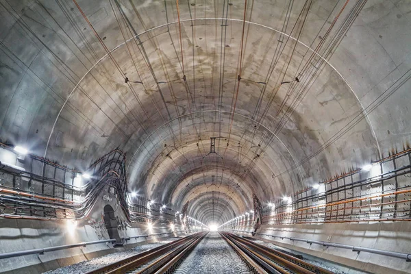Beskid Tünel Karpat Dağları Ukrayna Yeni Demiryolu Tüneli — Stok fotoğraf