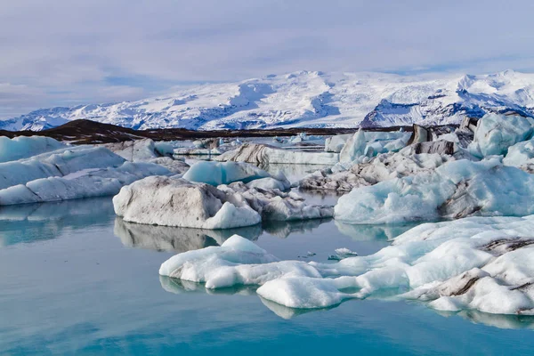 Buzdağları Jokulsarlon Buzul Lagün Zlanda — Stok fotoğraf