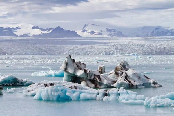 Buzdağları Jokulsarlon Buzul Lagün Zlanda — Stok fotoğraf