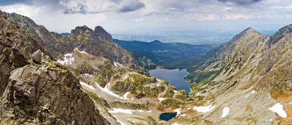 Panoramik Dağ Manzarası Tatra Milli Parkı Polonya Yüksek Tatras Karpat — Stok fotoğraf