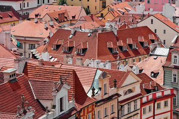 Techos Rojos Tradicionales Praga Praga República Checa —  Fotos de Stock