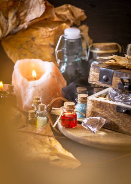 Sihirli kavramı. Şişe iksir