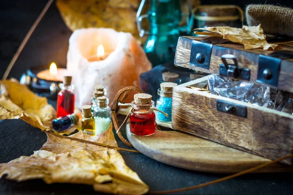 Magic concept. Potions in bottle — Stock Photo, Image
