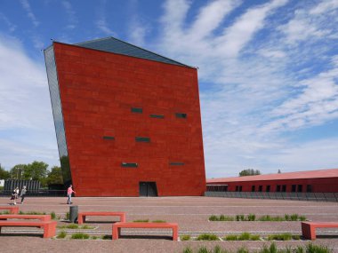 İkinci Dünya Savaşı'Gdansk stok fotoğraf Müzesi. Modern bina Polonya Gdansk şehir. Lehçe modern mimari