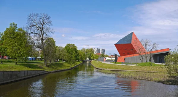 Museum Van Tweede Wereldoorlog Gdansk Stock Afbeeldingen Modern Gebouw Poolse — Stockfoto