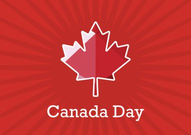 Kanada günü vektör. Kanada akçaağaç yaprağı. Festival vektör çizim. Kanada Ulusal gün. Önemli gün