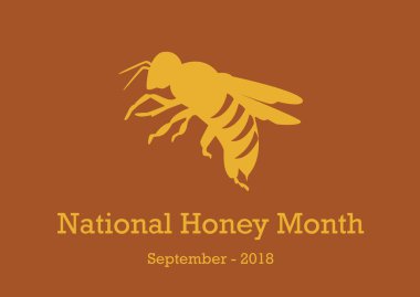 Ulusal tatlım ay vektör. Arı siluet vektör çizim. Arı sarı bir arka plan üzerinde. Amerikan Bayramı. Önemli gün