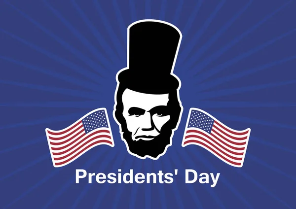 День Президентів Вектор День Народження Lincolns Авраам Вектор Авраам Лінкольн — стоковий вектор