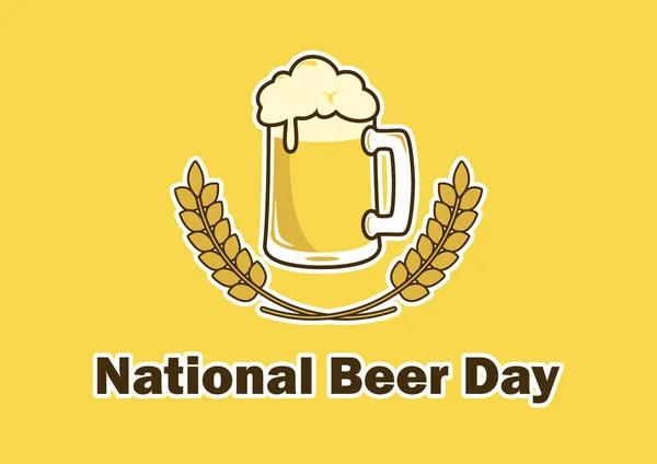 Nationale bier dag vector — Stockvector