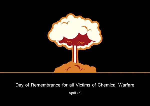 Día del Recuerdo para todas las Víctimas del vector Guerra Química — Vector de stock
