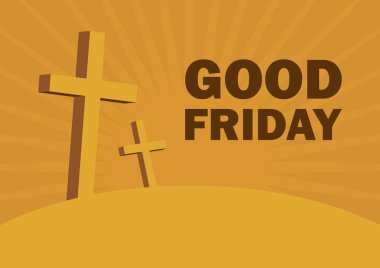 Good Friday Christian Cross vektör. 