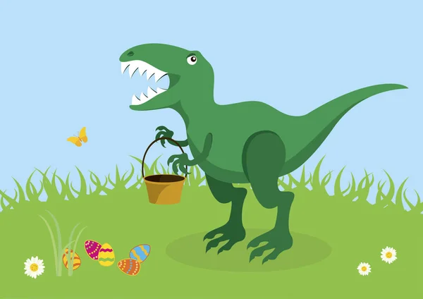 T rex Ostern Ärger Vektor — Stockvektor