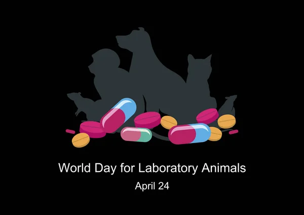 Παγκόσμια ημέρα για το διάνυσμα ζώων εργαστηρίου — Διανυσματικό Αρχείο