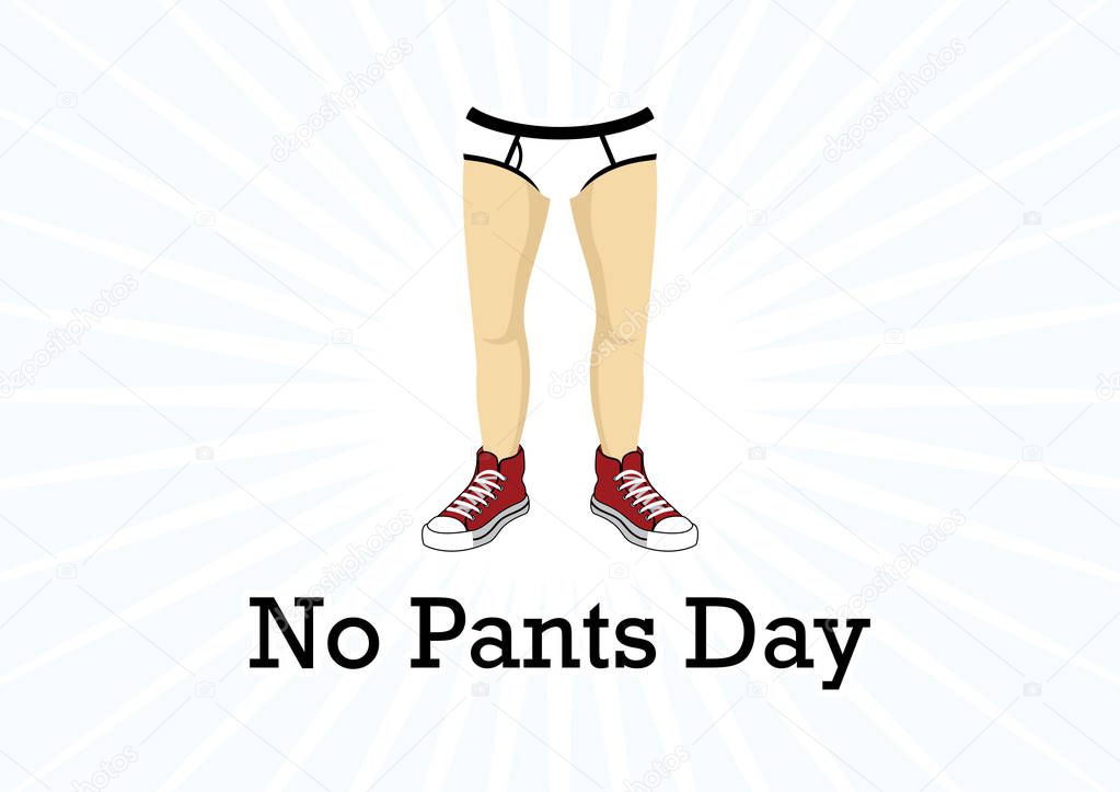 No Pants Day vector