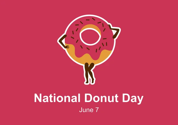 Día Nacional del Donut vector — Archivo Imágenes Vectoriales