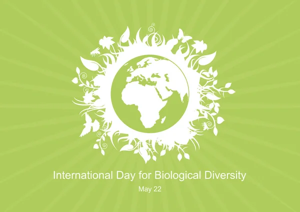 Internationella dagen för biologisk mångfald vektor — Stock vektor
