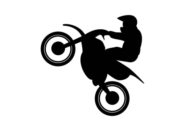 Motociclista su un vettore Moto — Vettoriale Stock