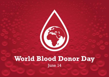 Dünya kan donör günü vektör