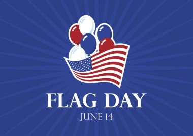 Balon vektörü ile Abd Bayrağı ile Bayrak Günü