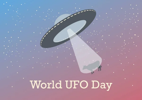 Världen Ufo dag vektor — Stock vektor