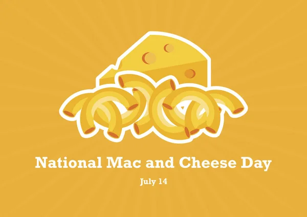 Vetor nacional Mac e Cheese Day — Vetor de Stock