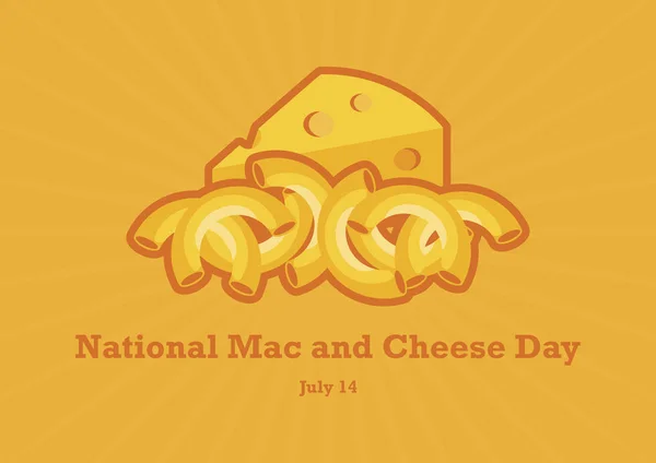 Národní vektor den Mac a sýra — Stockový vektor