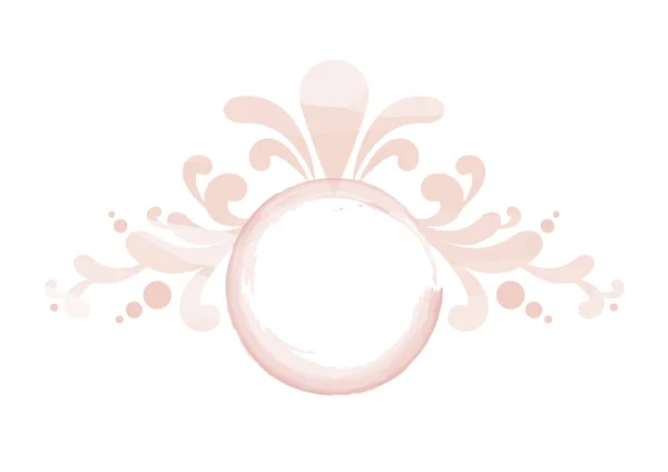 Luxuoso aquarela rosa logotipo floral vetor — Vetor de Stock