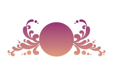 Yuvarlak pembe çiçek logosu vektör