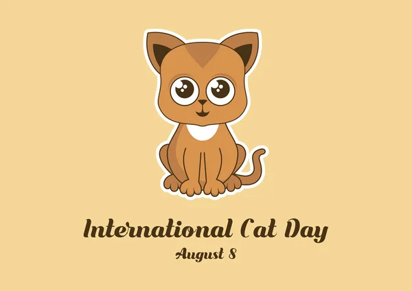 Вектор Международного дня кота — стоковый вектор