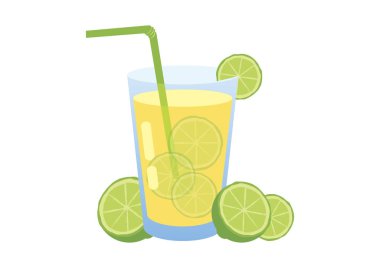 Limon vektör ile limonata Cam