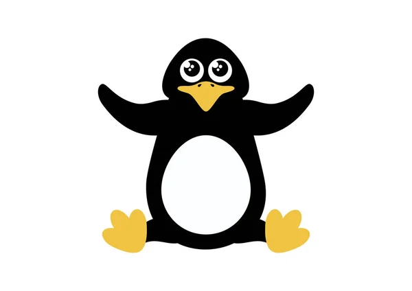 Niedliches Pinguin-Vektorsymbol — Stockvektor